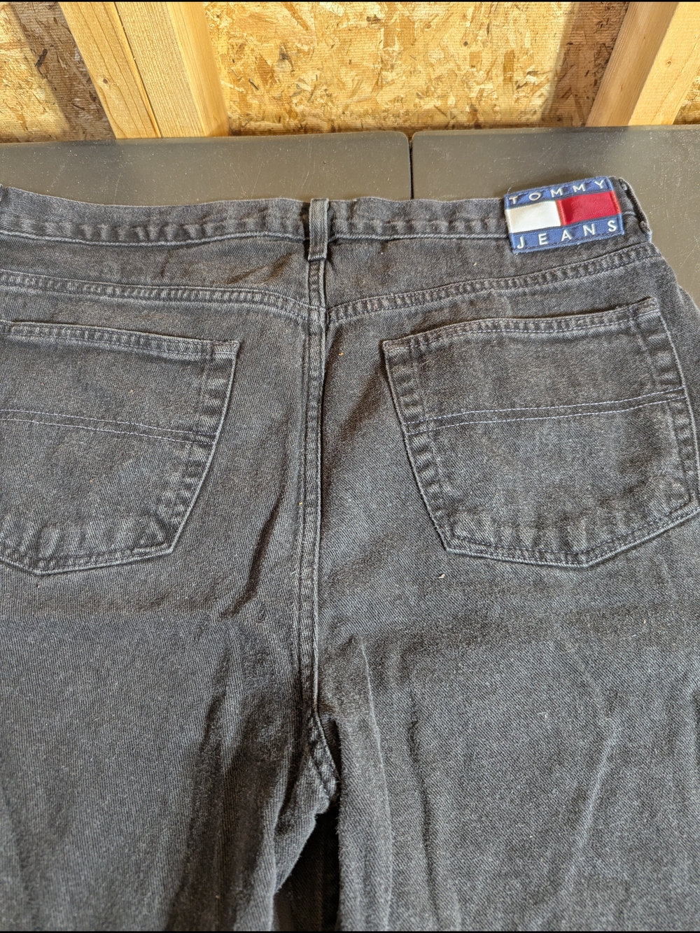 Tommy Jeans Black High-Waist Jean Shorts